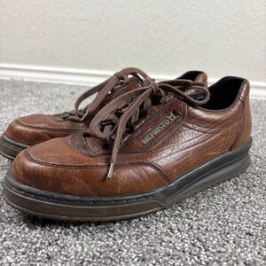 MEPHISTO MATCH Run Off Full Grain LEATHER Brown Walking OXFORD SHOES Mens US 9.5